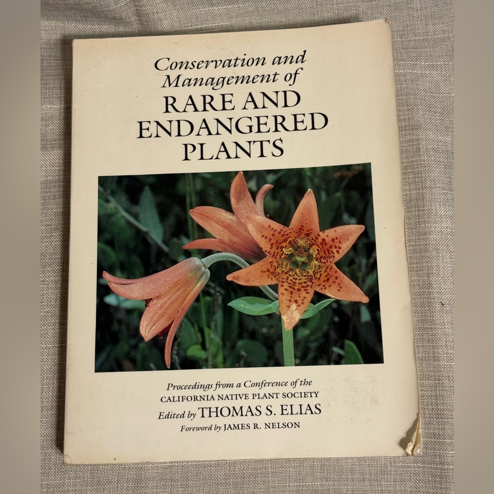 VTG 1987 Rare and Endangered Plants (California Native Plant Society) large PB